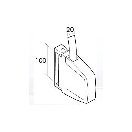 Recogedor de persiana de superficie para cinta 20 mm