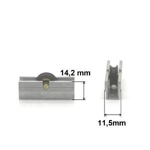 1 Rueda con rodamientos base aluminio 207 ó CO22