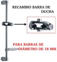 Recambio para barra de ducha de 18 mm